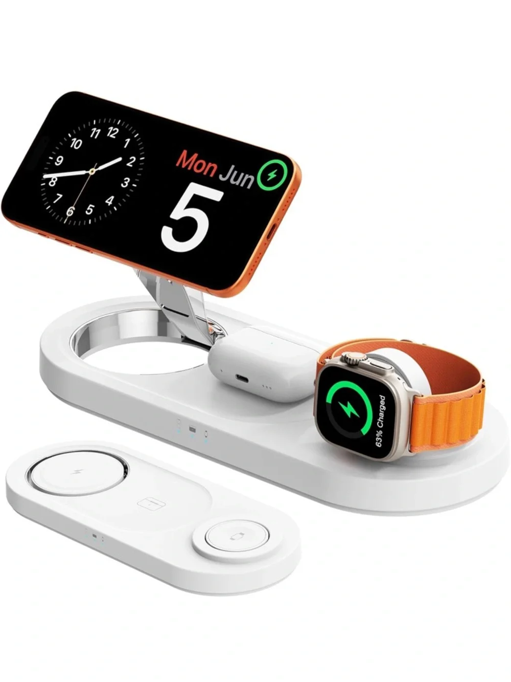 3-in-1 Wireless Charging Station for apple mag-safe charger stand